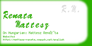 renata mattesz business card